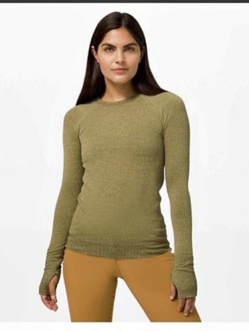 Lululemon Rest Less Pullover *Bubble Dot Olive Green Crewneck